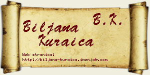 Biljana Kuraica vizit kartica